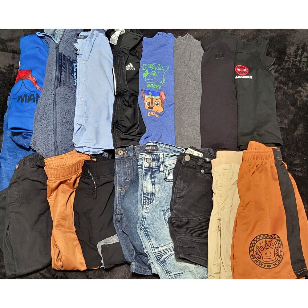 Youth Boys Size 5T 5/6 Clothing Lot Bundle Shorts Pants Shirts